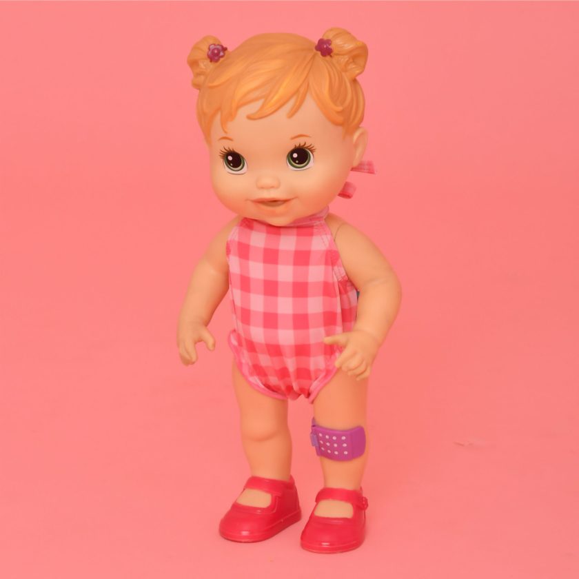 Acessório Magah Infantil Mini Fato de Banho para Boneca Xadrez