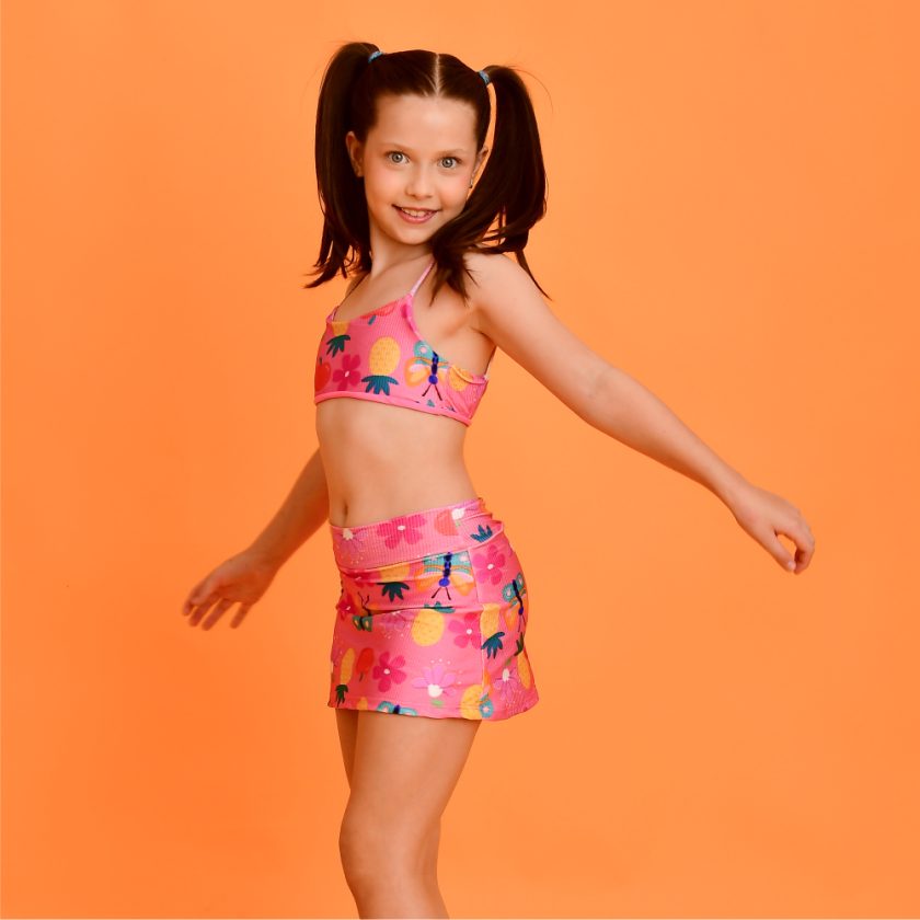 Polli Mädchen-Shorts mit rosa Schmetterlings-Print