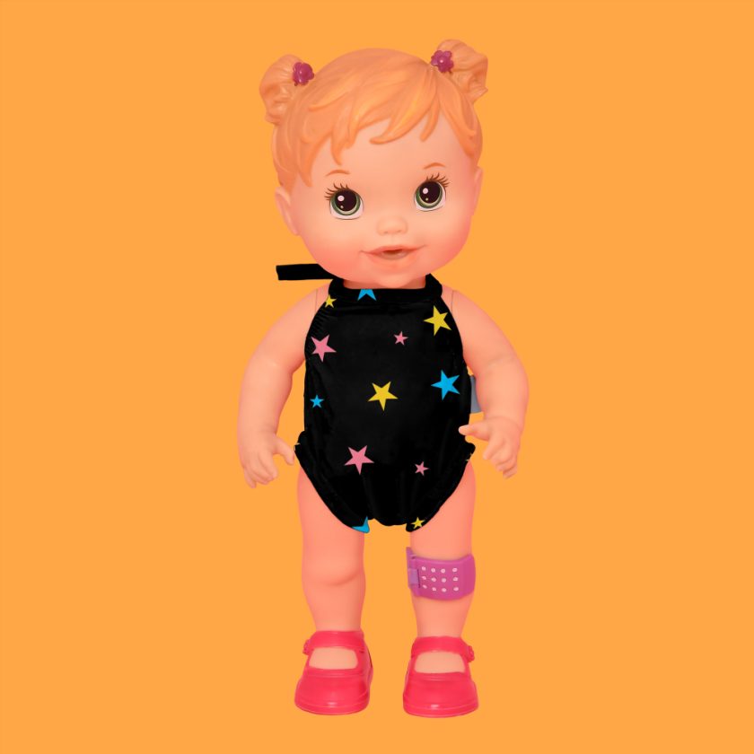 Acessório Magah Infantil Mini Fato de Banho para Boneca Star