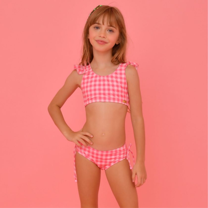 Biquíni Magah Infantil Alícia Xadrez