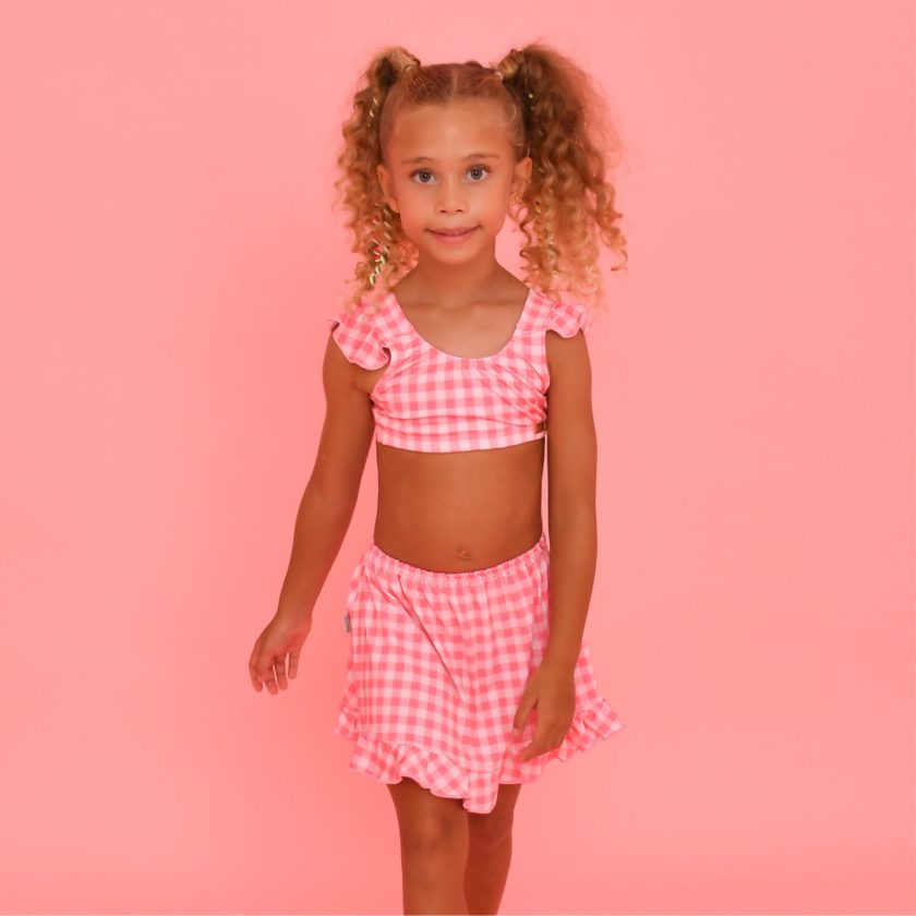 Saída Magah Infantil Saia Jane Xadrez