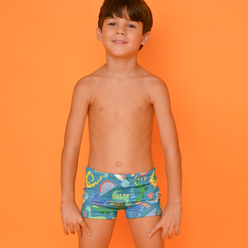 Calção de Banho Magah Infantil Diogo Boxer Dinossauro