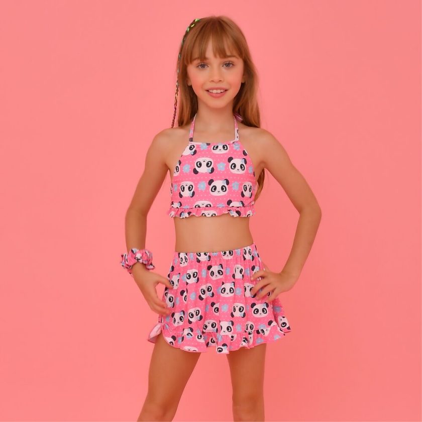 Saída Magah Infantil Saia Jane Panda